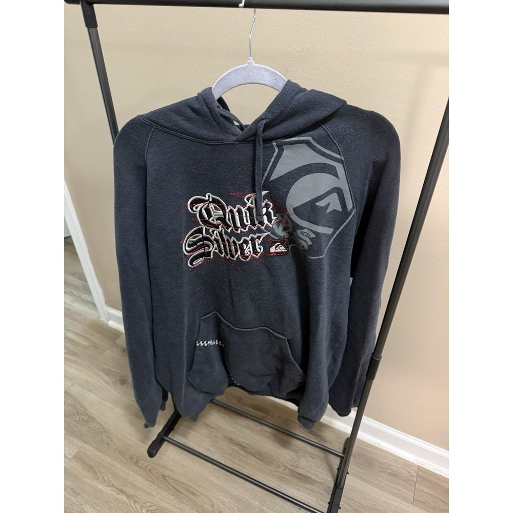 Quiksilver Gray Long Sleeve Hoodies & Sweatshirts